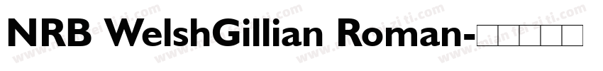 NRB WelshGillian Roman字体转换